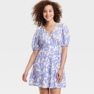 Target a new day blue and white summer mini dress